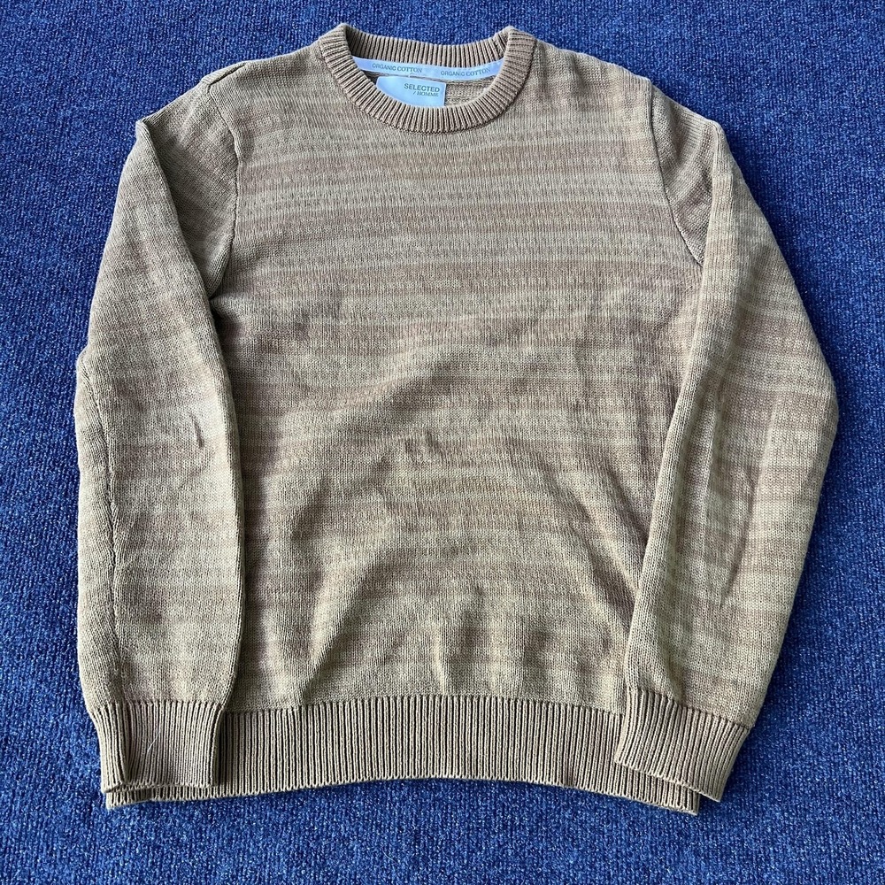 Selected‎ Homme Sweater Mens Medium Organic Cotton Crewneck SLHALFIE Pullover